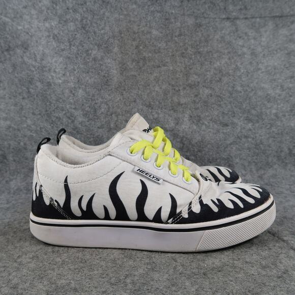 Heelys Shoes Kids Youth 4 Wheeled Sneakers Skate Pro 20 Print Flames Lace Up - Picture 1 of 15